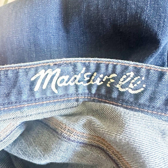 Madewell Rail Straight Jeans Size 30x34 Blue Stretch Denim Mid Rise Classic Fit - Picture 8 of 10